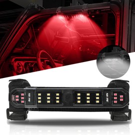 SUNPIE UTV Dome Light Battery Powered SXS Interior Lights Upgrade Button Wireless Roll Bar Magnetic LED Lighting for RZR Talon/Pioneer CanAm(All Model) Teryx/Mule Yamaha ATV SUV for Night Visibility