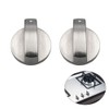 2 Pieces Metal Universal Silver Gas Stove Control Gas Stove