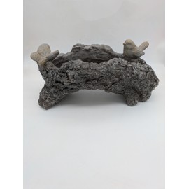 Esschert Design Bird and Butterfly Log Planter, Faux Wood