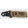 "B Positive" Blood Type Molle System Ready Key Chain (Tan)