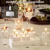 Rechargeable Flameless Tea Lights Candles with Charging Station 6Pcs Battery