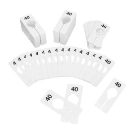 Unbranded Hangers Retail Clothing 2" x 5" Rectangular Plastic Size 40 Dividers 10Pcs White