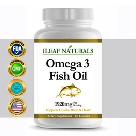 iLeafNaturals Omega 3 Pure Sea-Harvested Pelagic Fish Oil  (EPA& DHA)