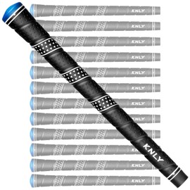 KNLY Wrap Golf Grips 13 Sets are made of non-slip TPE rubber composite and are all weather standard/medium blend golf club grips available in 7 colors (Medium, Black-Blue)