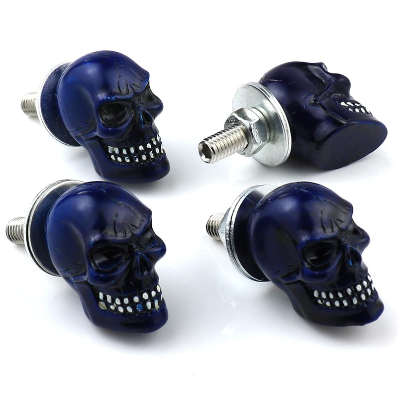 Bashineng Skull License Plate Screw 4 Pack Universal Cars Truck
