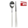am Italian 4-person cutlery set solid round integrated 4P (spoon
