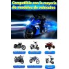 Faros Led Para Moto H4 Ba20d H6 Doble Lente Luz