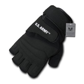 Rapid Dominance Men's Half Finger Gloves, Black, Small