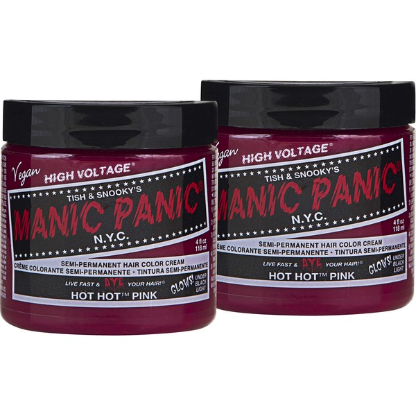 Manic Panic Hot Hot Pink Hair Dye Classic 2 Pack