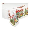 Benson Mills Christmas Village Tablecloth with Santa and Sleigh Textured