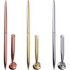 Tiosen Gold Metal Ballpoint Pen with Round Desk Stand, For