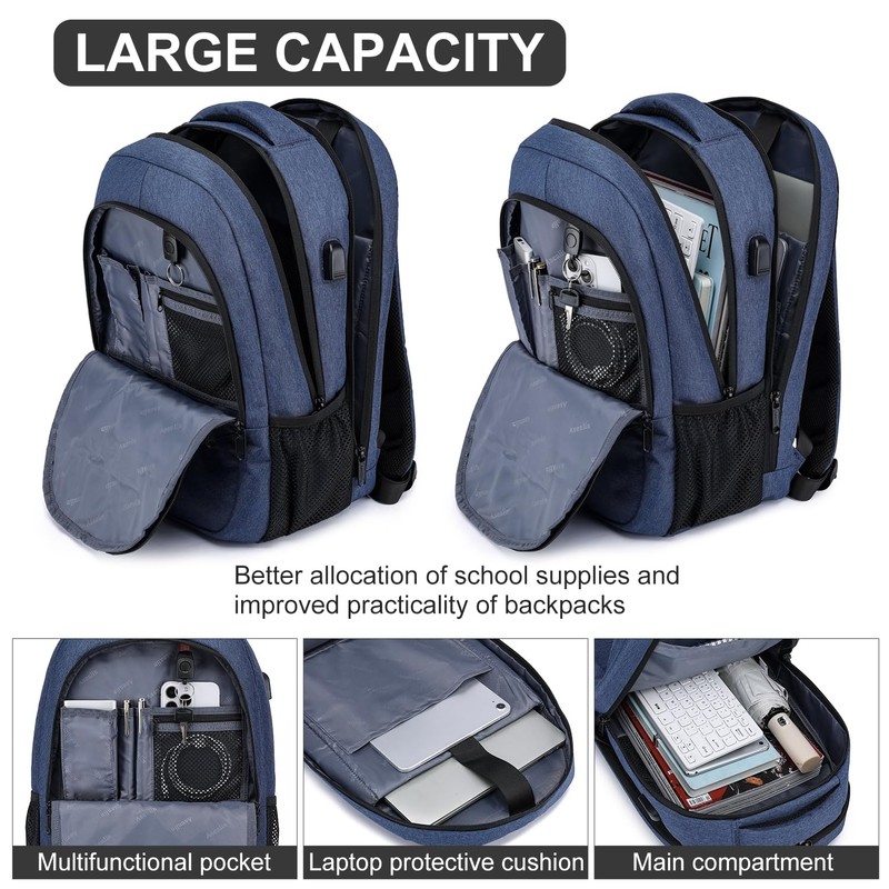 Asenlin Travel Laptop Backpack for Women & Men,Water Resistant Business