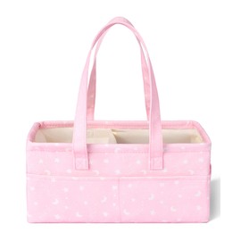 Mr. Pen- Baby Diaper Caddy Organizer, Pink with Star Pattern, Car Diaper Caddy, Baby Caddy Organizer, Portable Diaper Caddy, Diaper Organizer for Changing Table, Baby Organizer for Nursery