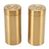 2Pcs Gold Spice Jar Stainless Steel Rustproof Screw Open Top