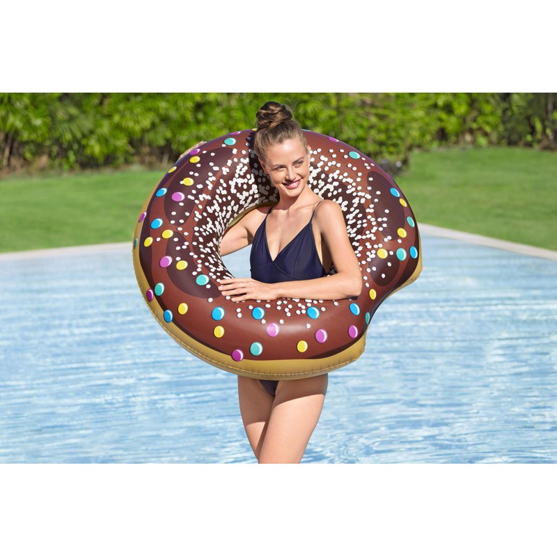 Bestway 36118 Donut Swim Ring for Adults (Blue)