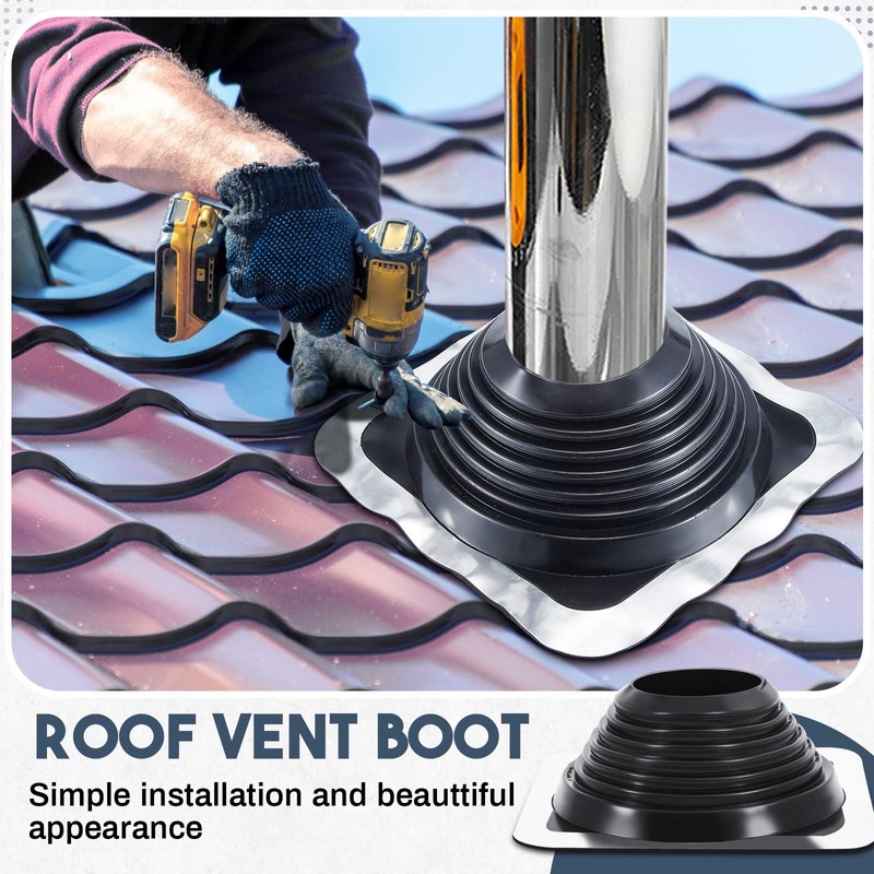 Yaocom #7 Metal Roof Vent Boot Chimney Flashing Roof Jack