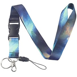 Yiflin Starry Sky Breakaway Lanyard for Keys, Keychain, Wallet, Id Holder, Cell Phone, Badge Holder, for Men and Women, Teacher, Teens