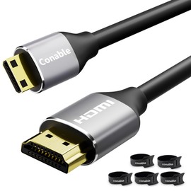 HDMI to Mini HDMI Cable 12 FT, High Speed HDMI to Mini HDMI Cable, Bi-Directional 2.0 Cord, 4K@60Hz, Compatible with Camera, Camcorder, Tablet and Graphics Card, Laptop, Raspberry Pi Zero W, Projector