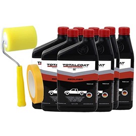 Roll On Bedliner Black, Durable Truck Bed Coating Protects from Rust, Corrosion, Dents and Scratches; Easy to Apply Trucks, Cargo Vans, Box Trucks (8 Quarts, Roller, Tape Kit)