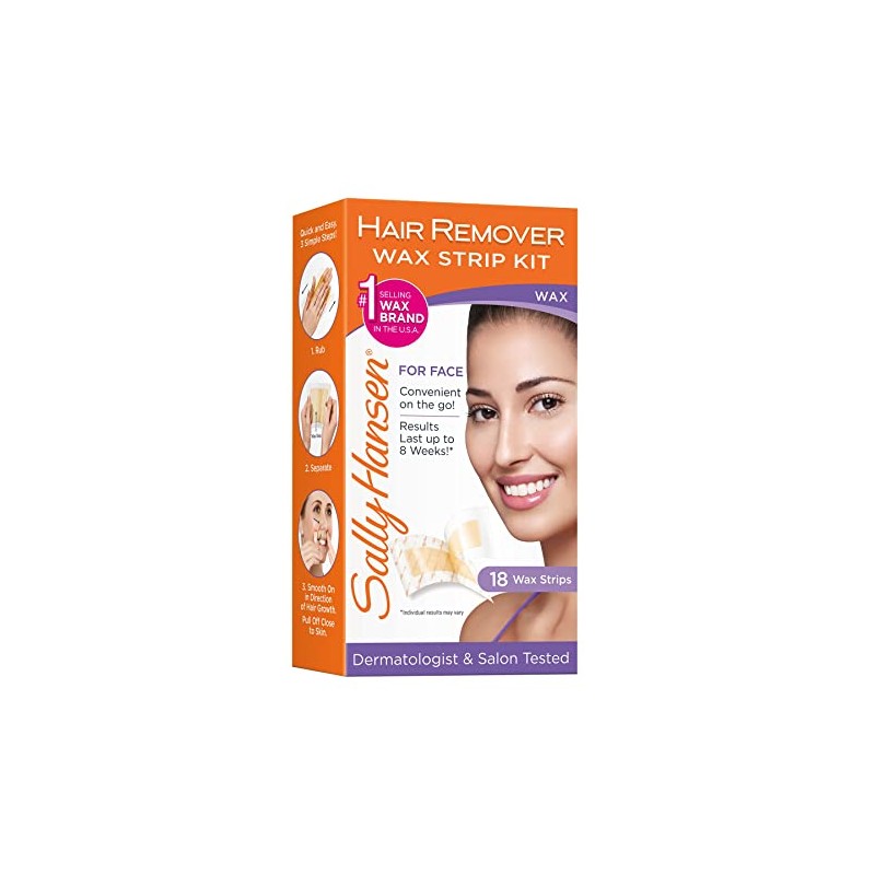 Sally Hansen Hair remover wax strip kit (face), 6 Fl