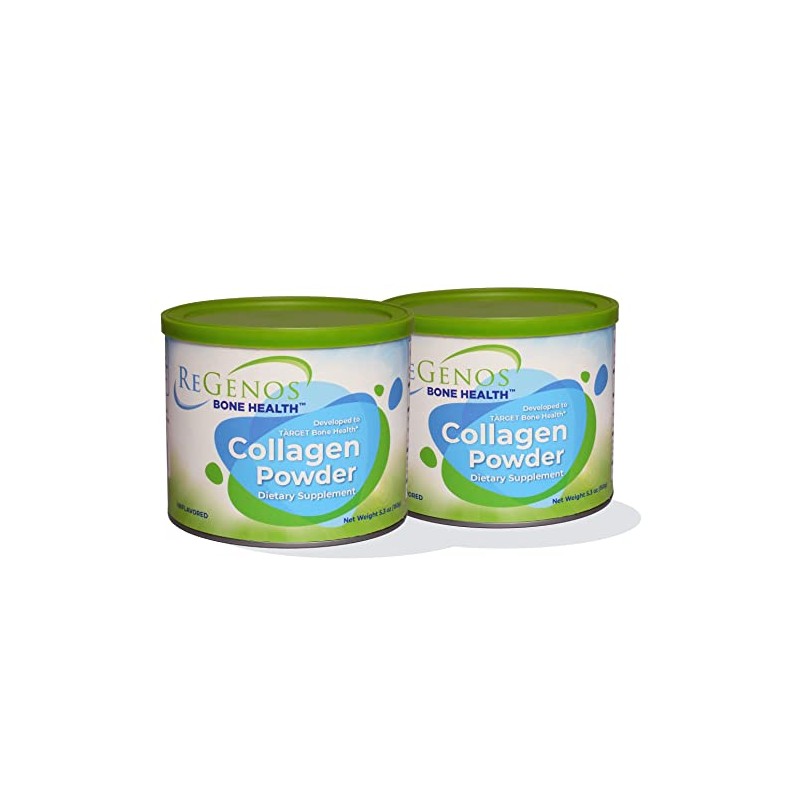 ReGenos Bone Health Collagen, Bioactive Hydrolyzed Collagen Peptides Powder Supplement,
