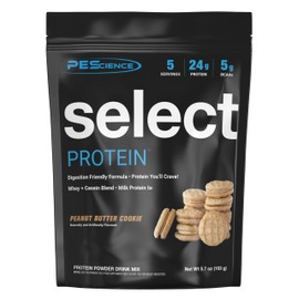 PEScience Select Protein Powder, Whey and Casein Blend, Clean Protein Powder for Women and Men, Low Calorie, Low Carb, Keto Friendly, Gluten Free - Peanut Butter Cookie - 5 Servings