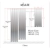 Miulee Sheer Voile Floral Embroidery Curtains With Eyelets, Transparent
