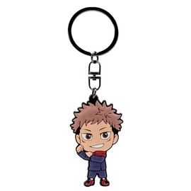 ABYSTYLE - JUJUTSU KAISEN Yuji Itadori PVC Keyring, Multicolored, H. 5,8 cm x L. 3,5 cm