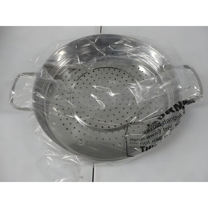 Joy Mangano Blue Diamond Elite Stainless Healthy Cooking 12" Steamer