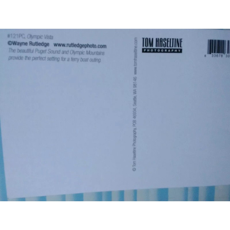 THE PACIFIC NORTHWEST CHROME POST CARD THE WATERFRONT SEATTLE JUMBO