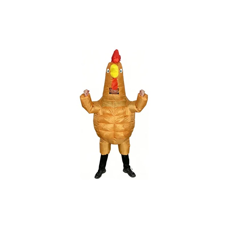 Disfraz Inflable De Gallo Musculoso Para Adulto