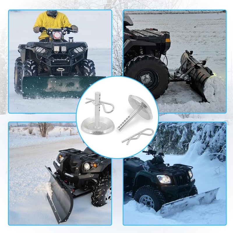2pcs Snow Plow Shoes, Metal Height Adjustable Snow Plow Skid