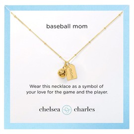 Chelsea Charles Baseball Mom Double Charm Necklace - Gold