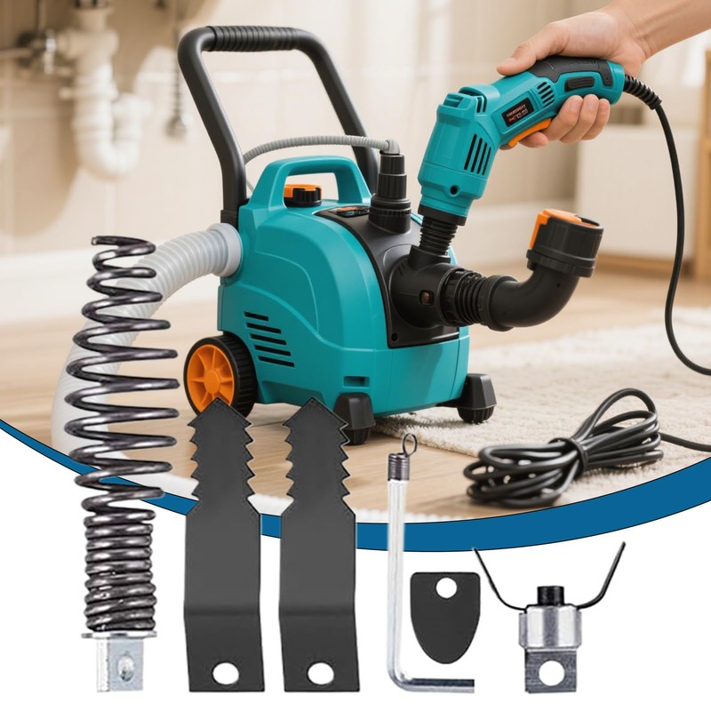 Drain Auger Chain Attachment | Pipeline Cleaning Cutting Combination Set