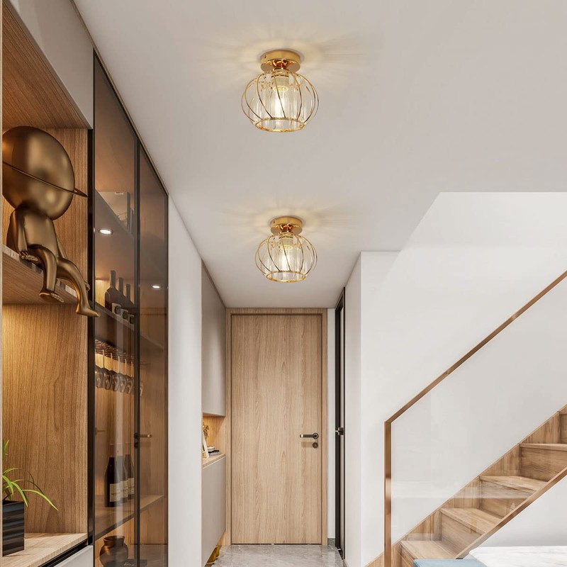 Pheashine Ceiling Light Crystal Modern Mini Crystal Chandelier E27 Ceiling