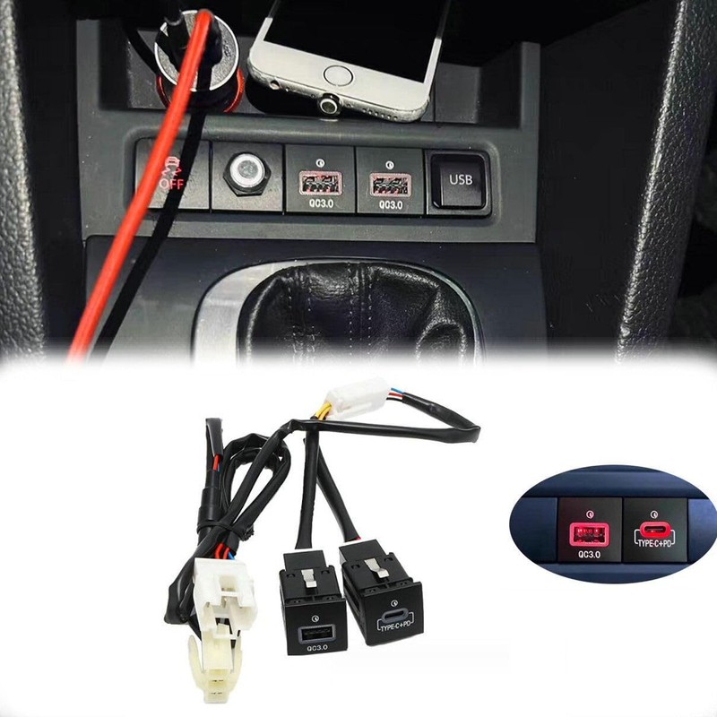fitfoyo USB QC3.0 Charger+PD for VW Jetta MK6 2010-2014 and