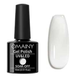 Omainy Jelly Gel Nail Polish,Translucent Gel Nail Polish,Crystal Jelly Gel Nail Polish,Sheer Gel Nail Polish,Soak Off UV LED Nail Art