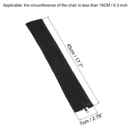 PATIKIL Office Chair Arm Cover, 2Pcs Office Chair Armrest Covers Protectors with Zipper Stretchable Water Resistant Computer Chair Arm Rest Covers for Desk Chairs, Black