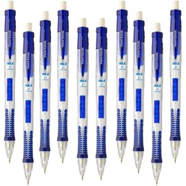 10 x Paper Mate Clearpoint Mechanical Pencil | Easy Grip, Twist Eraser & Side Click Lead Release | 0.5mm, Blue & Clear Barrel | Loose in Plain Packaging [ASIA IMPORT]