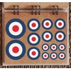 A5 Sticker Sheet RAF Roundel Vinyl Stickers - Flag Mod