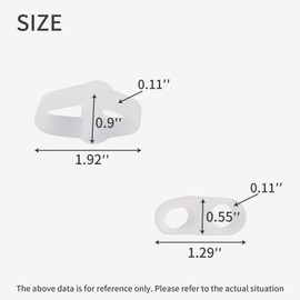 Keroius 4 Pairs Bunion Corrector Hallux Valgus Separator Straightener Double Ring Silicone Toe Separator Big Toe Spacer Gel Bunion Protector Splitter Foot Care Suitable for Bunion and Overlap Toe