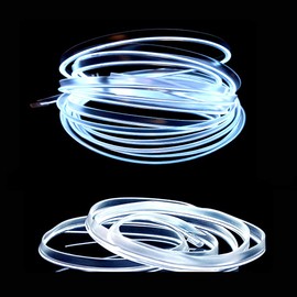 Balabaxer USB EL Wire, White, 3 m Flexible Neon Light Tube, DC 5 V Neon Tube, Lights, Car Interior Trim, Light Strip for Interior Trim Gap, Decorative