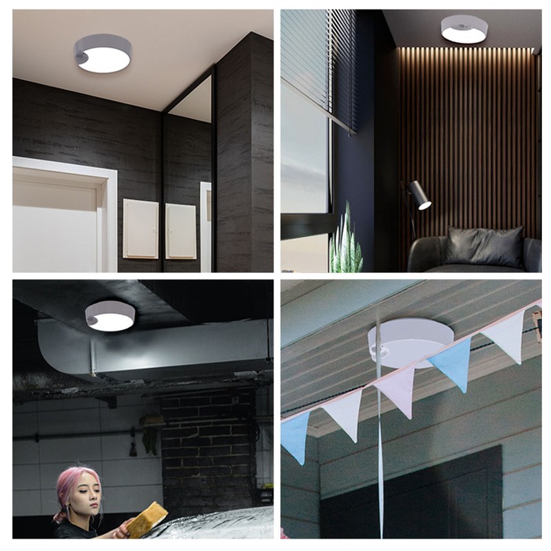 Motion Sensor Ceiling Light Indoor Wireless White LED Battery Powered