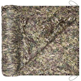 Camohute Camo Netting Camouflage Netting with Mesh Backing Military Camo Nets Sunshade Fence Tarp Net Lightweight Great for Duck Hunting Blind Shooting Photography (Multicam, 23ft*5ft)