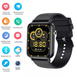 AICase Bluetooth Touch Smart Watch Heart Rate Sleep TMEP Monitor Sport Fitness Bracelet