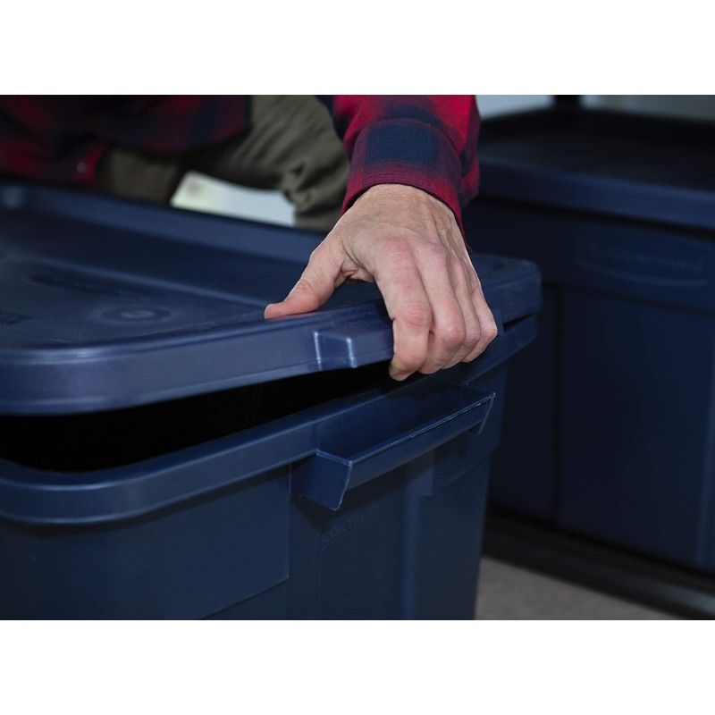Rubbermaid Roughneck️ Storage Totes 14 Gal, Durable Stackable Storage Containers,
