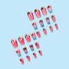 Red Press on Nails Medium Square - Summer Coconut Tree