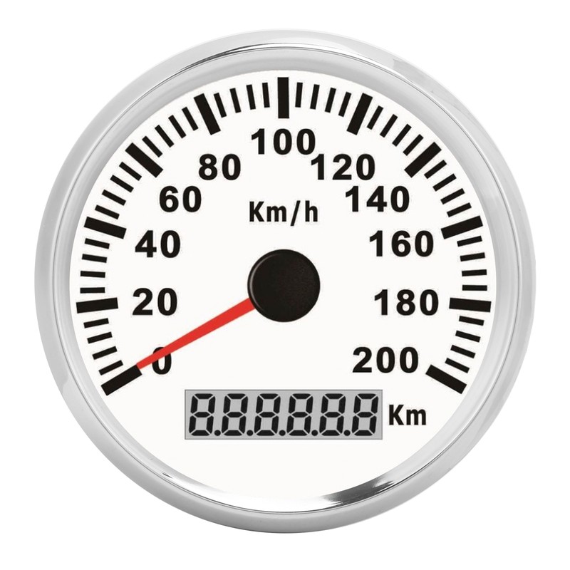 3‑3/8in Speed Gauge GPS 200km/h 12V/24V for Ship Yacht Motorcycle
