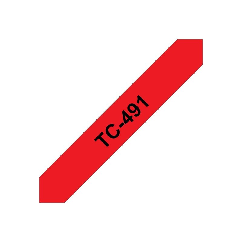 Brother - Laminated tape - black on red - Roll