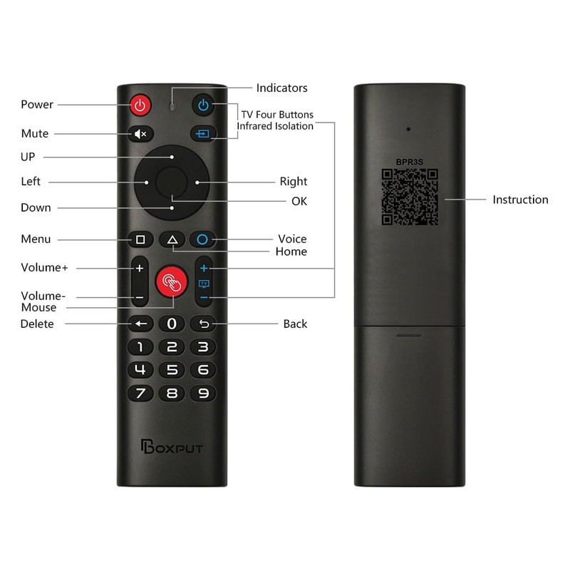 BOXPUT BPR3S BT Remote Control for Android TV Box –